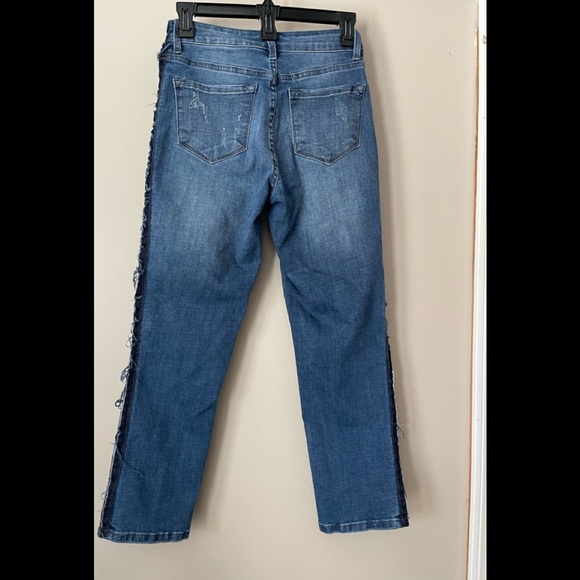 Fashion Nova Womens Boyfriend Jeans. Camo print side inserts. EUC - Picture 2 of 5